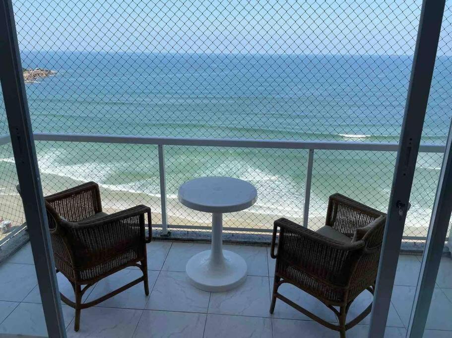 Hermoso dpto con vista frontal al Mar Pitangueiras Guarujá Exterior foto