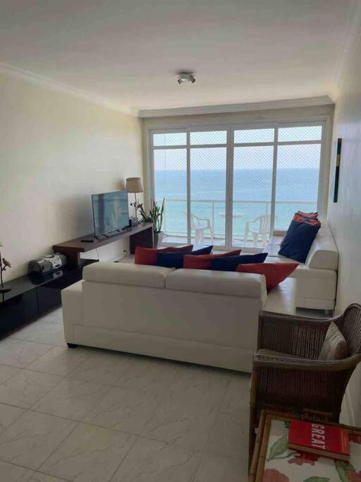 Hermoso dpto con vista frontal al Mar Pitangueiras Guarujá Exterior foto